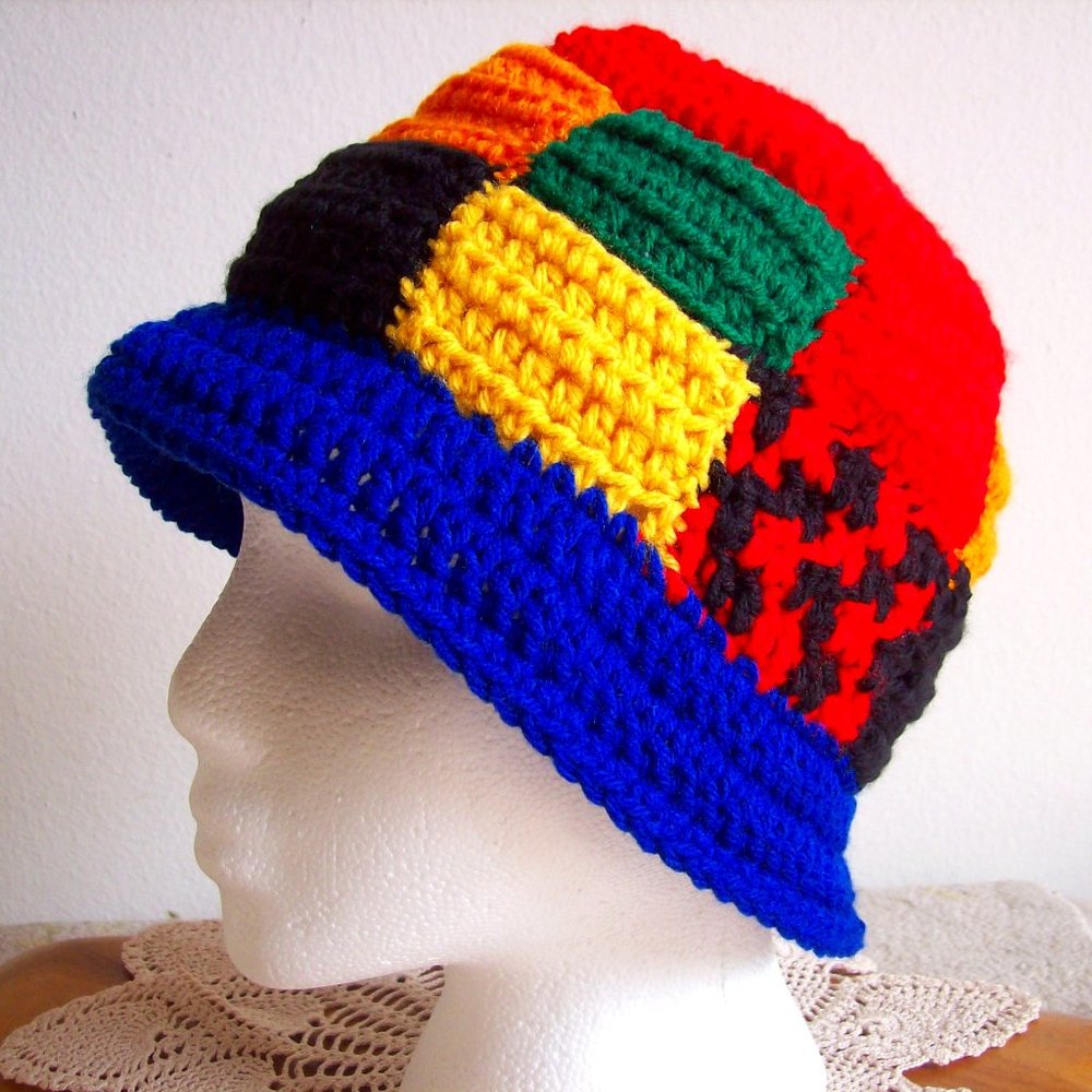Harry Styles Inspired Patchwork Bucket Hat - image 1
